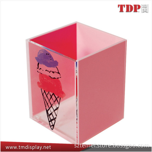 Manufacturer Acrylic Ice Cream Pencil Holder, Sweet Treats Ice Cream Pencil Box